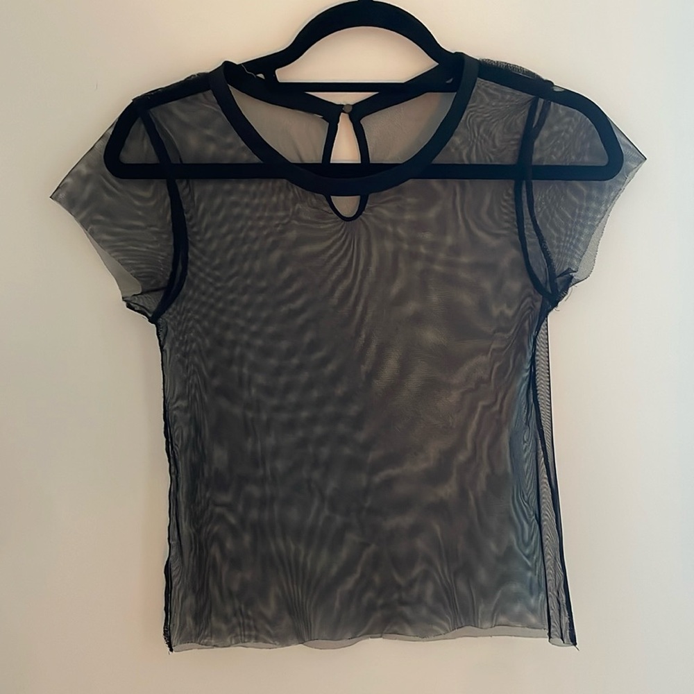 Sheer Black Tee